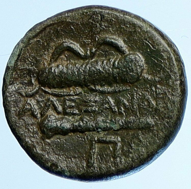 ALEXANDER III the GREAT Macedonia Ancient OLD Greek Coin HERCULES WEAPON i110105