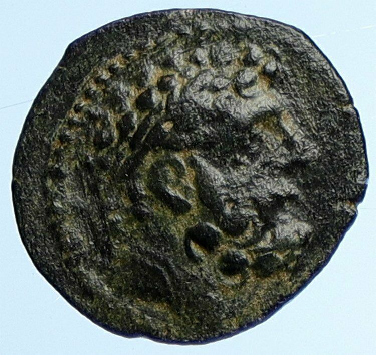 ANTIOCHOS IX KYZIKENOS Ancient OLD Seleukid Greek Coin HERCULES & ATHENA i110107