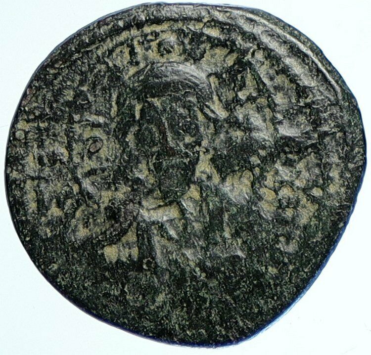 JESUS CHRIST Class I Anonymous Ancient OLD Byzantine Follis Coin CROSS i110098