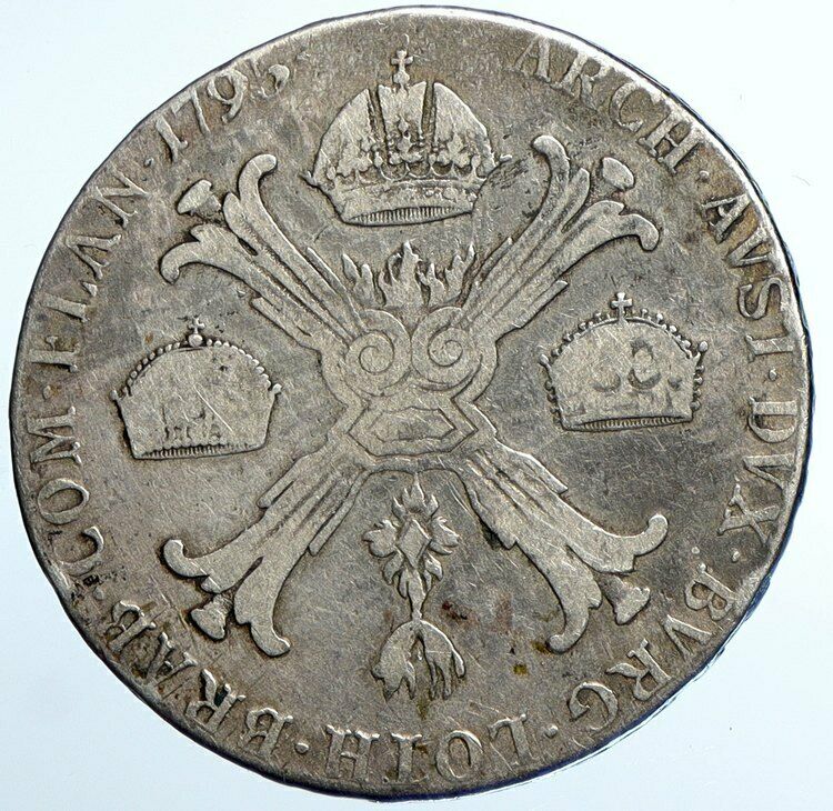 1795 AUSTRIAN NETHERLANDS Belgium Emperor Franz II Silver Thaler Coin i110229