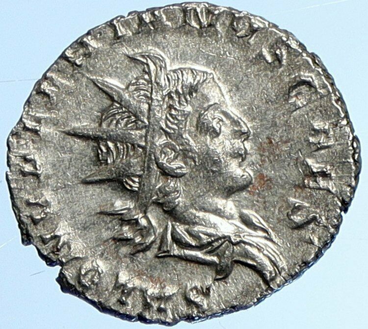 SALONINUS son of GALLIENUS Cologne Ancient OLD Silver Roman Coin LITUUS i110070