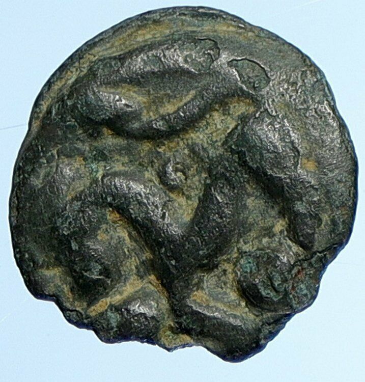 CELTIC European Tribe NORTHWEST GAUL Senones Old Greek-like Coin HORSE i110077