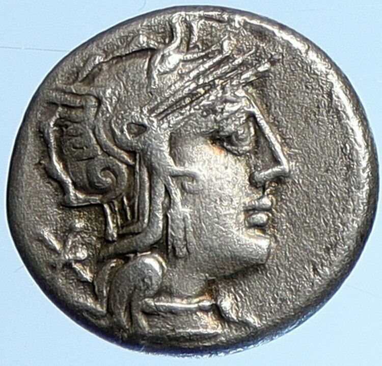 Roman Republic Ancient Silver Coin VICTORY OVER GREEK Philip V & Perseus i110076