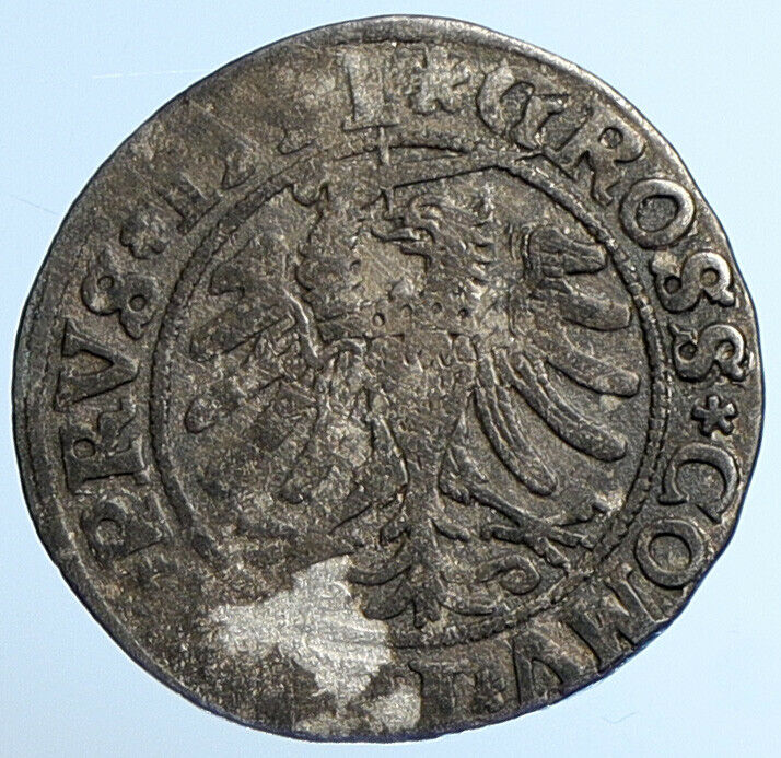 1531 POLAND King Sigismund I Vintage Authentic ANTIQUE Silver Grosz Coin i111022