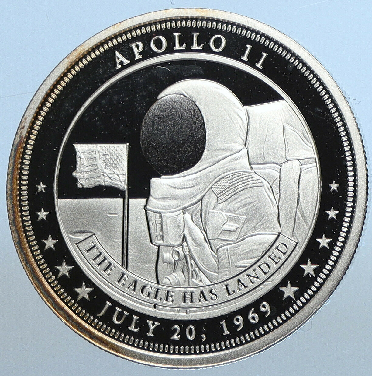 2019 FIJI Queen Elizabeth II APOLLO 11 Space Misson Genuine Dollar Coin i111156