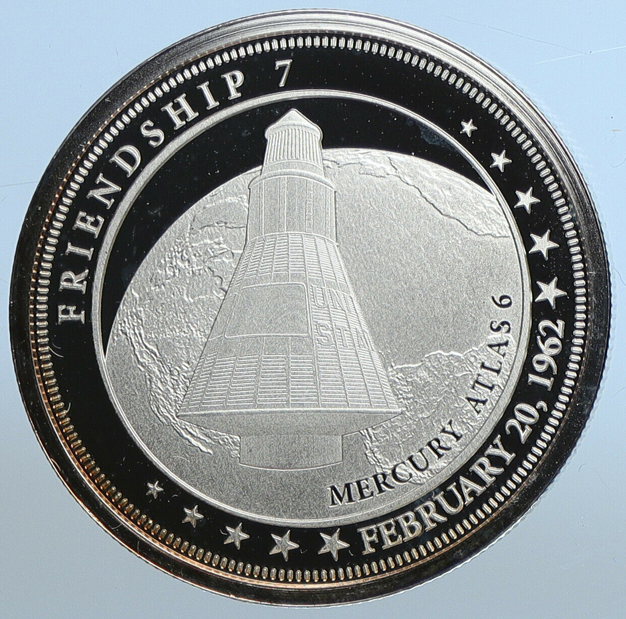 2017 FIJI Queen Elizabeth II FRIENDSHIP 7 NASA Space Misson Dollar Coin i111161