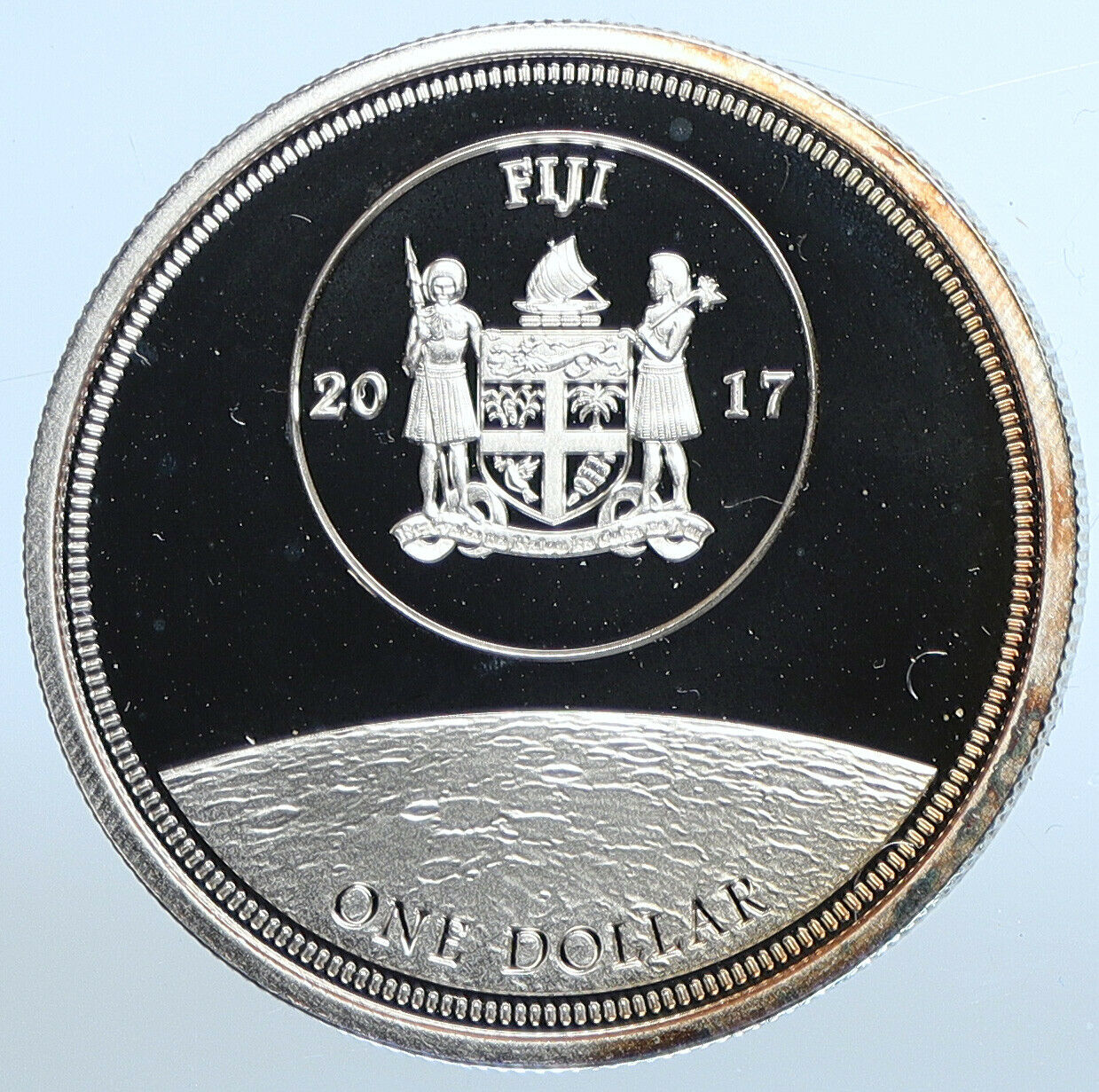 2017 FIJI Queen Elizabeth II FRIENDSHIP 7 NASA Space Misson Dollar Coin i111161