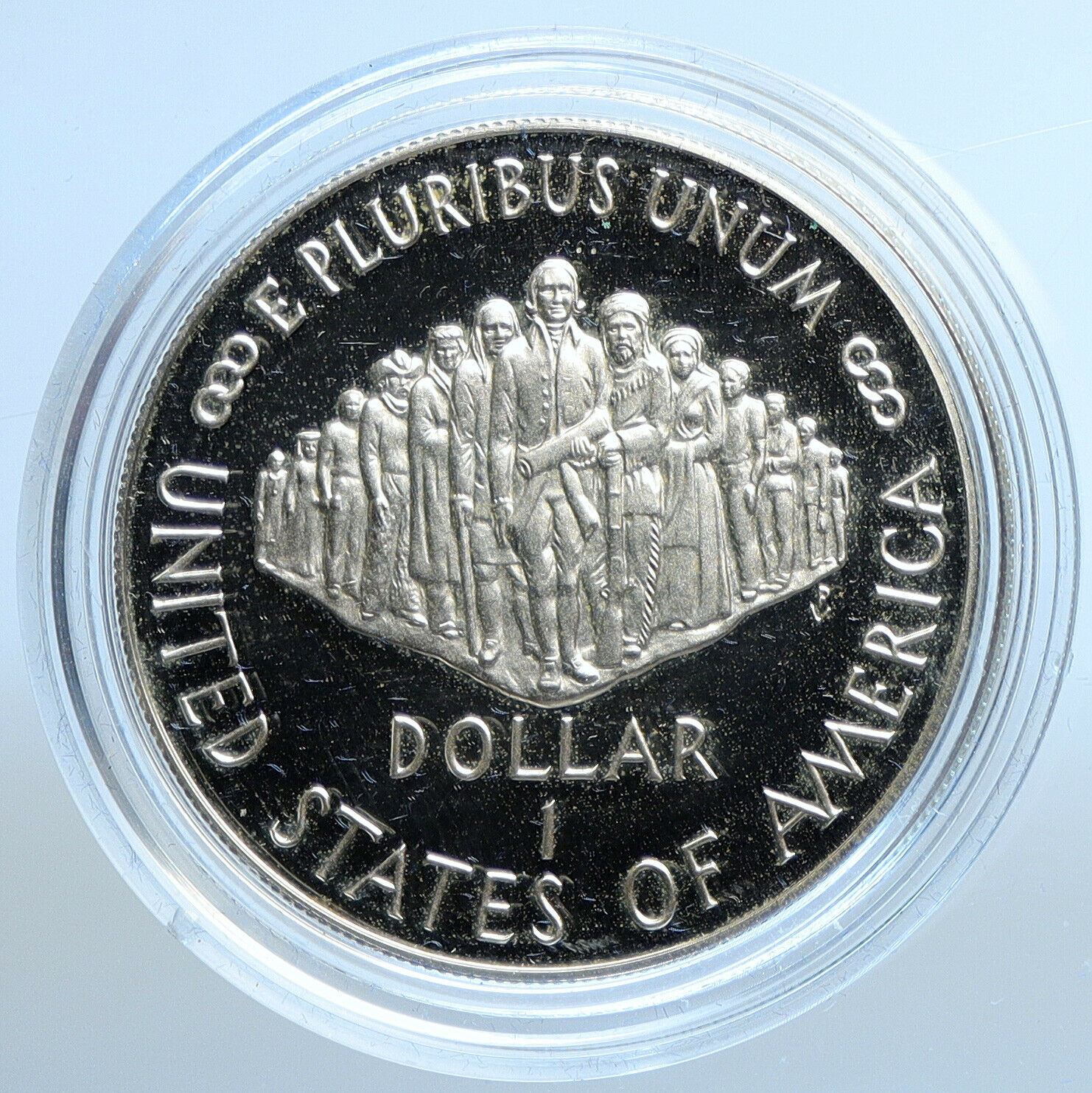 1987 S UNITED STATES Constitution Quill Scroll PROOF SILVER Dollar Coin i111155