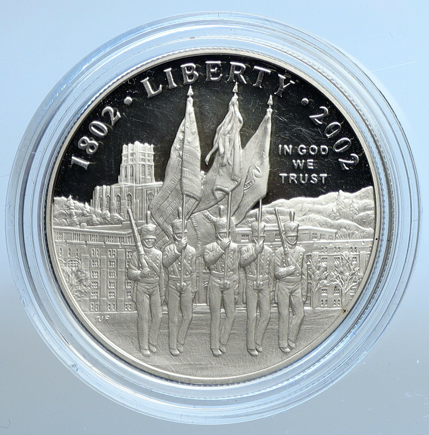 2002 W UNITED STATES West Point Bicentennial PROOF SILVER Dollar Coin i111152