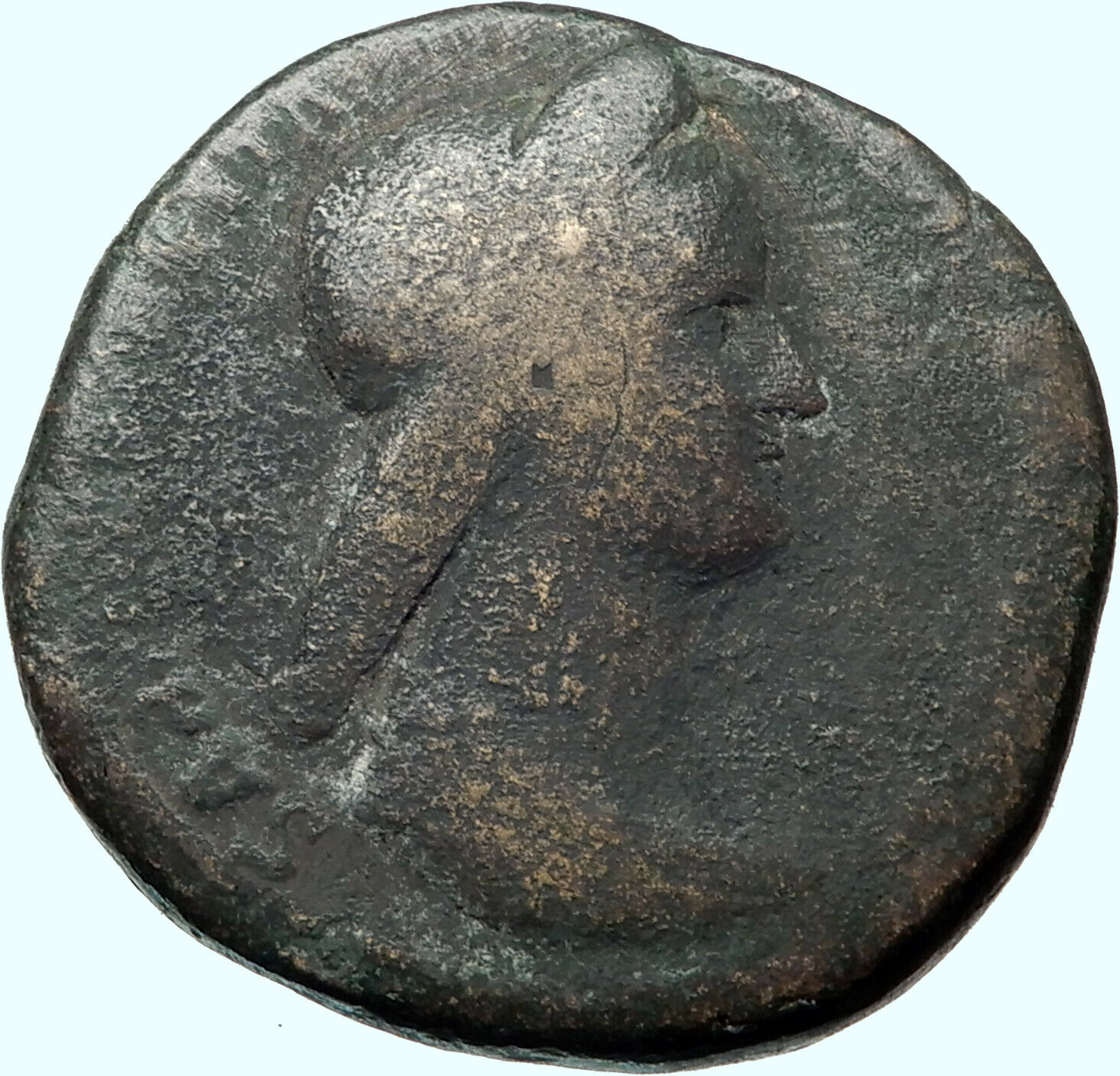 SABINA wife of HADRIAN Authentic Ancient 128AD Rome Sestertius Roman Coin i42142