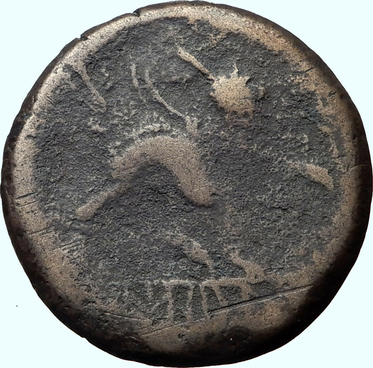 CASTULO Spain 2nd Century BC Male Sphinx Authentic Ancient Greek Coin i41566