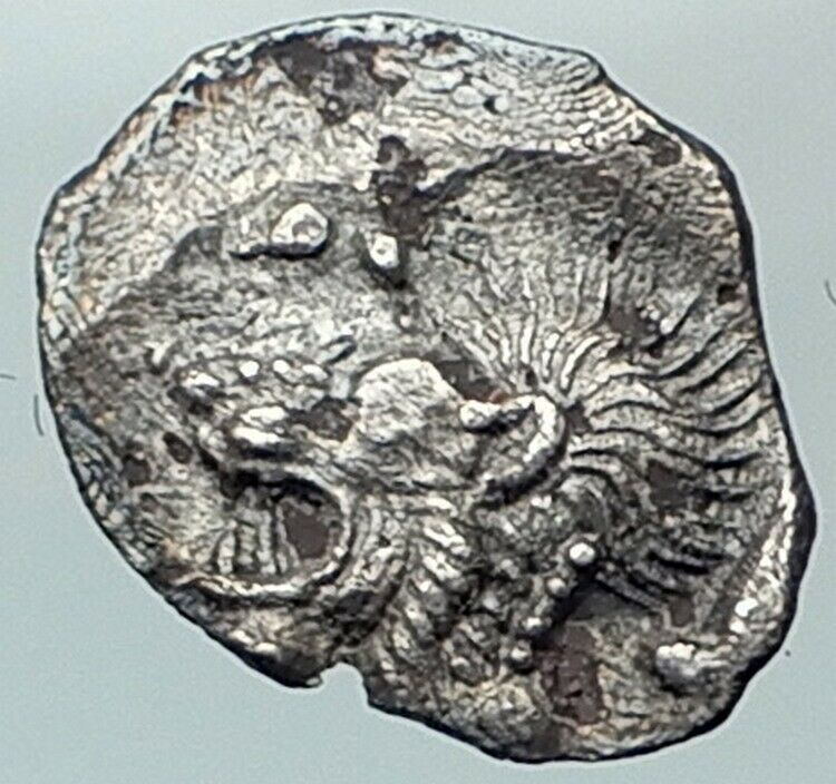 KYZIKOS in ASIA MINOR 480BC Boar TunnyFish Lion Ancient Silver Greek Coin i41474