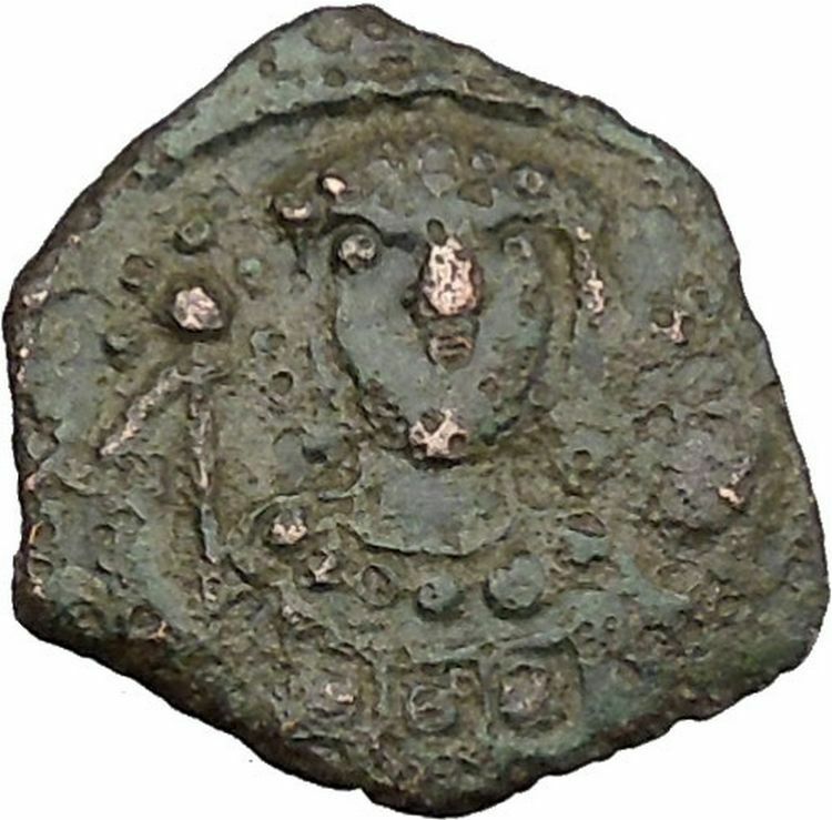 Manuel I , Comnenus w labarum 1143AD Ancient Byzantine Coin Monogram 58 i38280