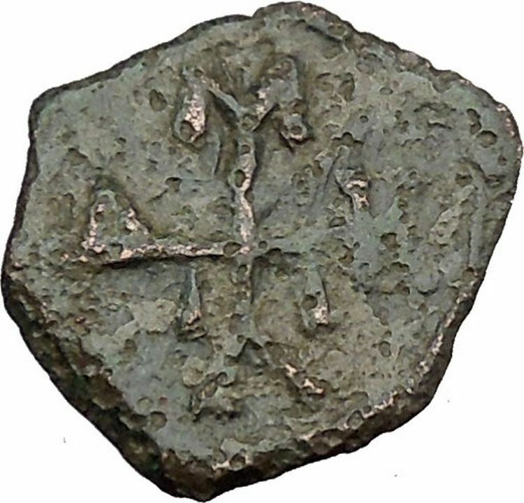 Manuel I , Comnenus w labarum 1143AD Ancient Byzantine Coin Monogram 58 i38280