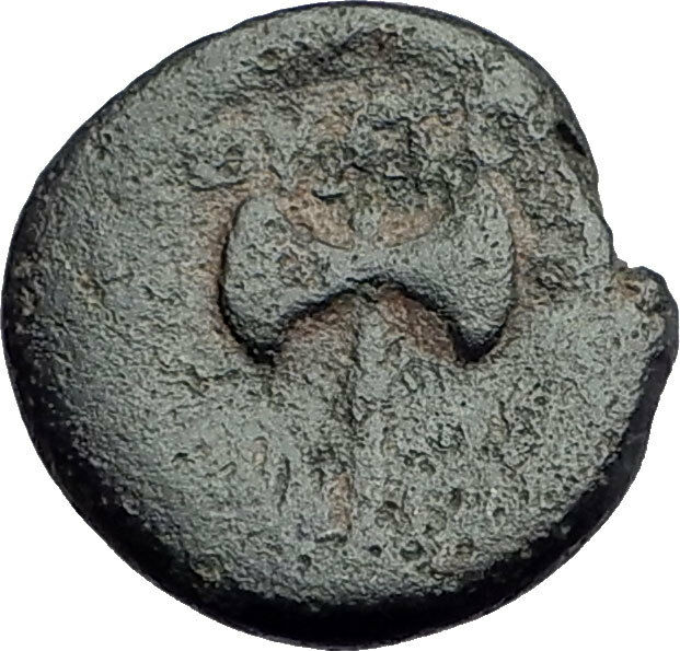 THYATEIRA in LYDIA 200BC Genuine Authentic Ancient Greek Coin APOLLO AXE i62622