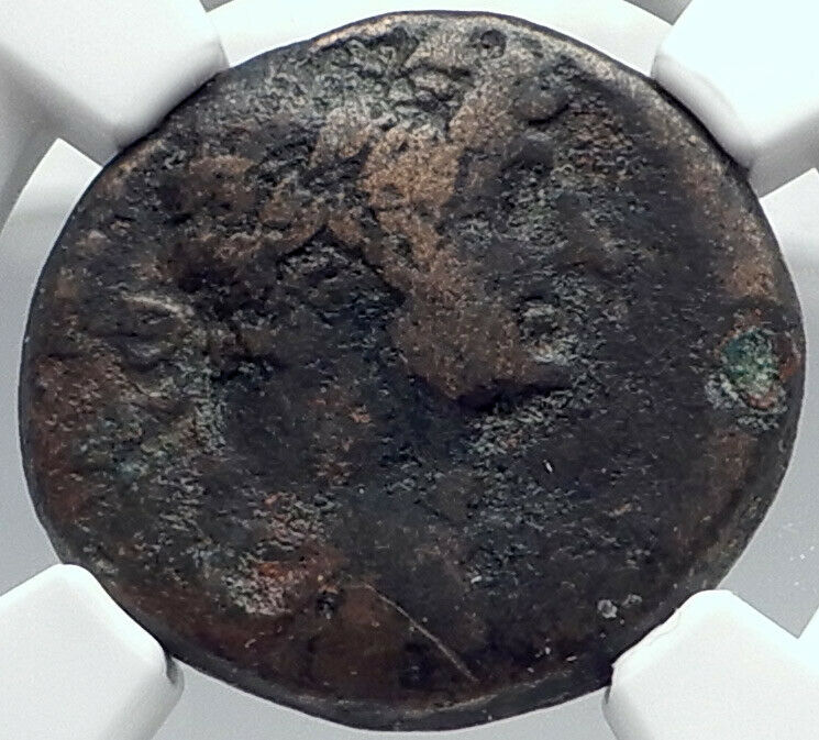 HADRIAN Authentic Ancient 117AD Caesarea Maritima Samaria Roman Coin NGC i82216