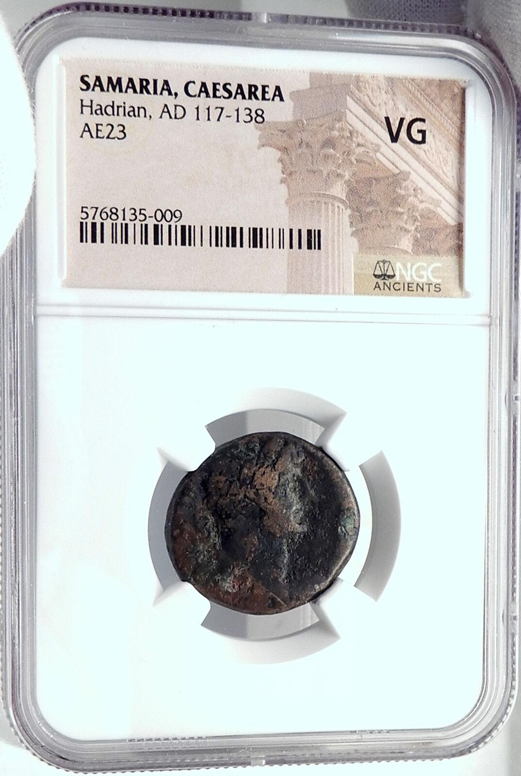 HADRIAN Authentic Ancient 117AD Caesarea Maritima Samaria Roman Coin NGC i82216