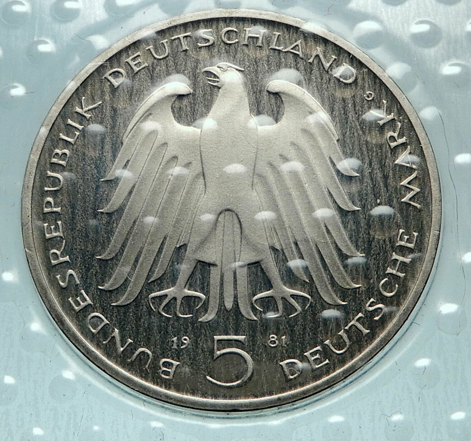 1981 GERMANY Carl Reichsfreiherr vom Stein Proof 5 Mark German Coin i82525