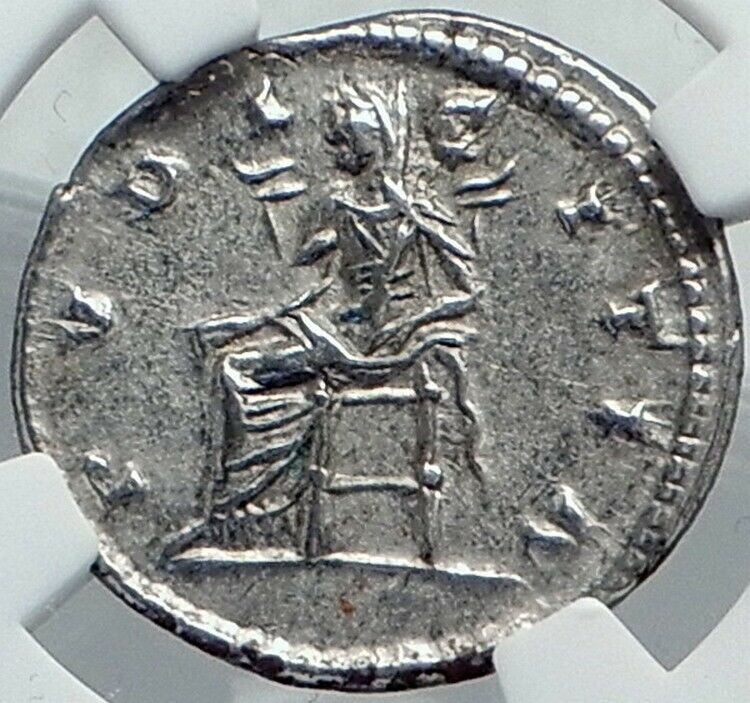 JULIA DOMNA Authentic Ancient 196AD Silver Roman Coin PUDICITIA NGC i82580