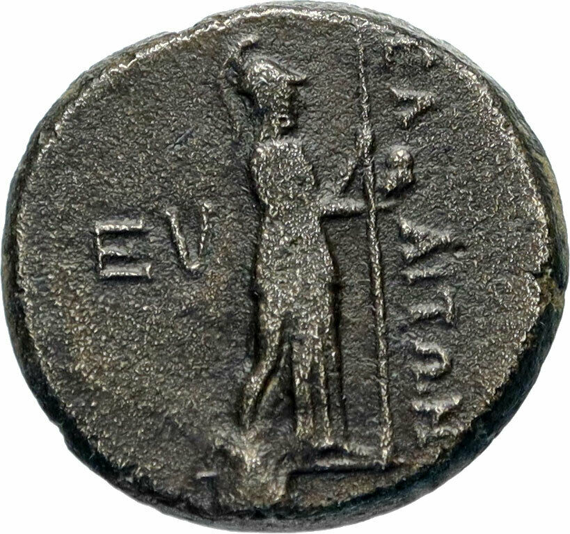 ELAIA in AEOLIS Authentic Ancient 100BC Greek Coin DEMETER ATHENA OWL i83008