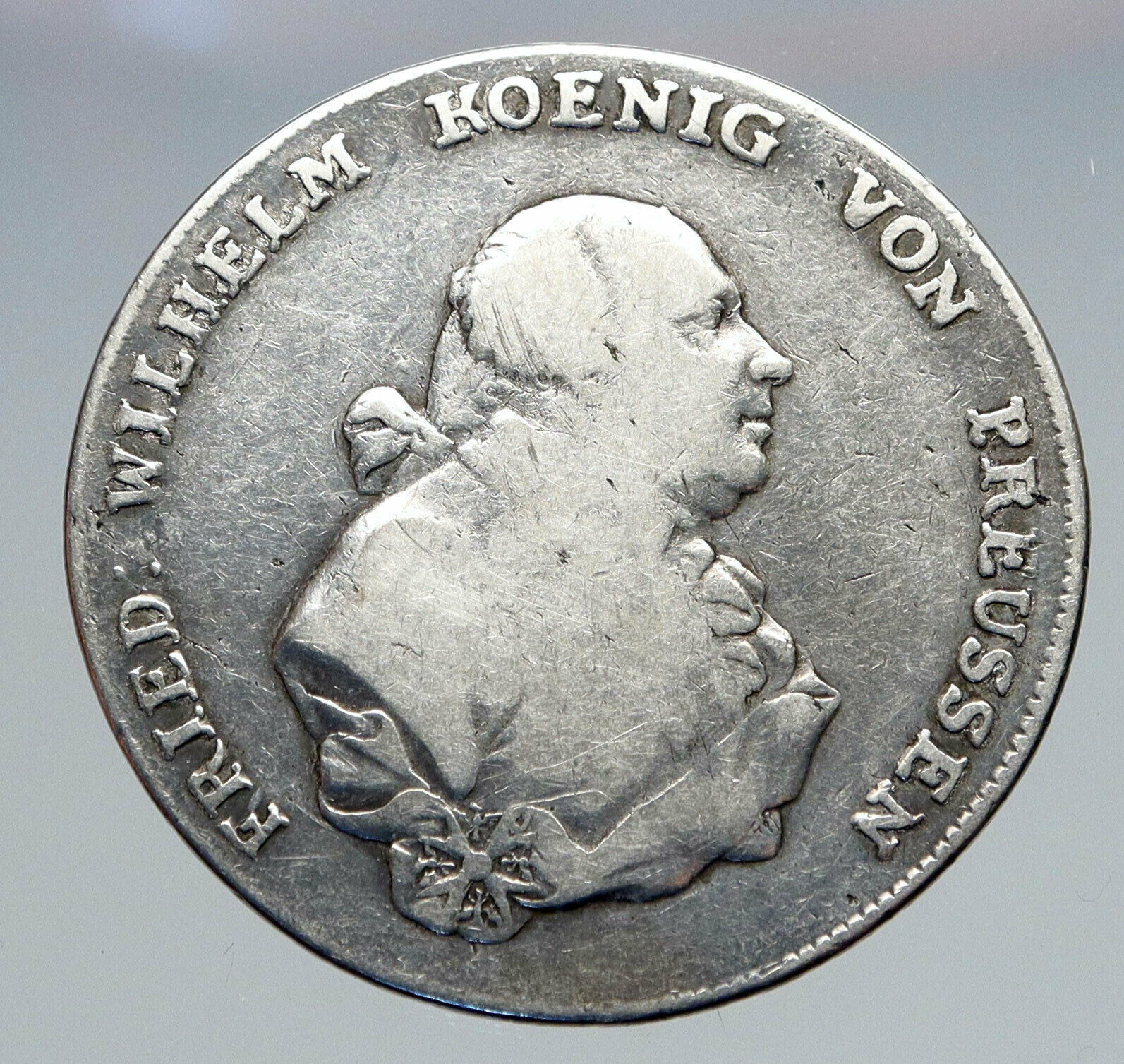 1794 PRUSSIA KINGDOM Germany WILHELM II Genuine Silver Thaler German Coin i83055