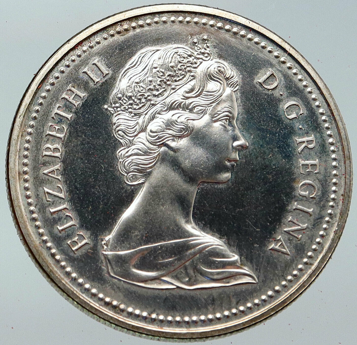 1973 CANADA Queen Elizabeth II RCMP Police HORSE Proof Silver Dollar Coin i86241