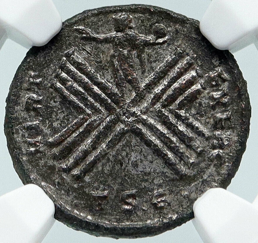 CRISPUS Son of Constantine the Great RARE MILITARY CAMP Roman Coin NGC i86036