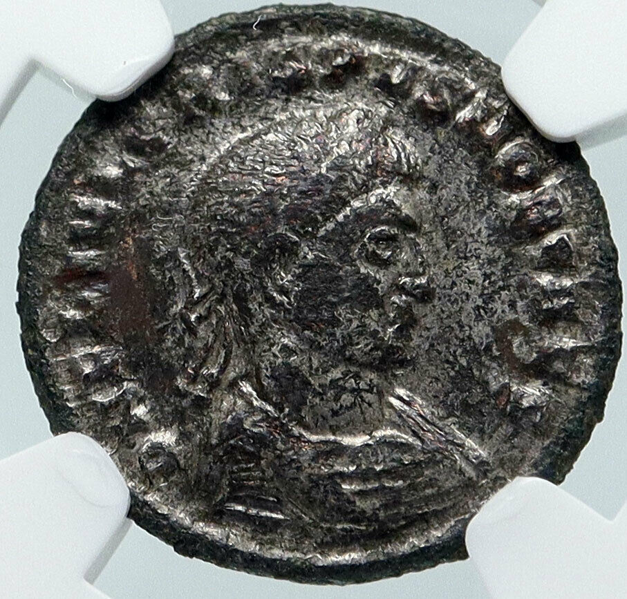 CRISPUS Son of Constantine the Great RARE MILITARY CAMP Roman Coin NGC i86036