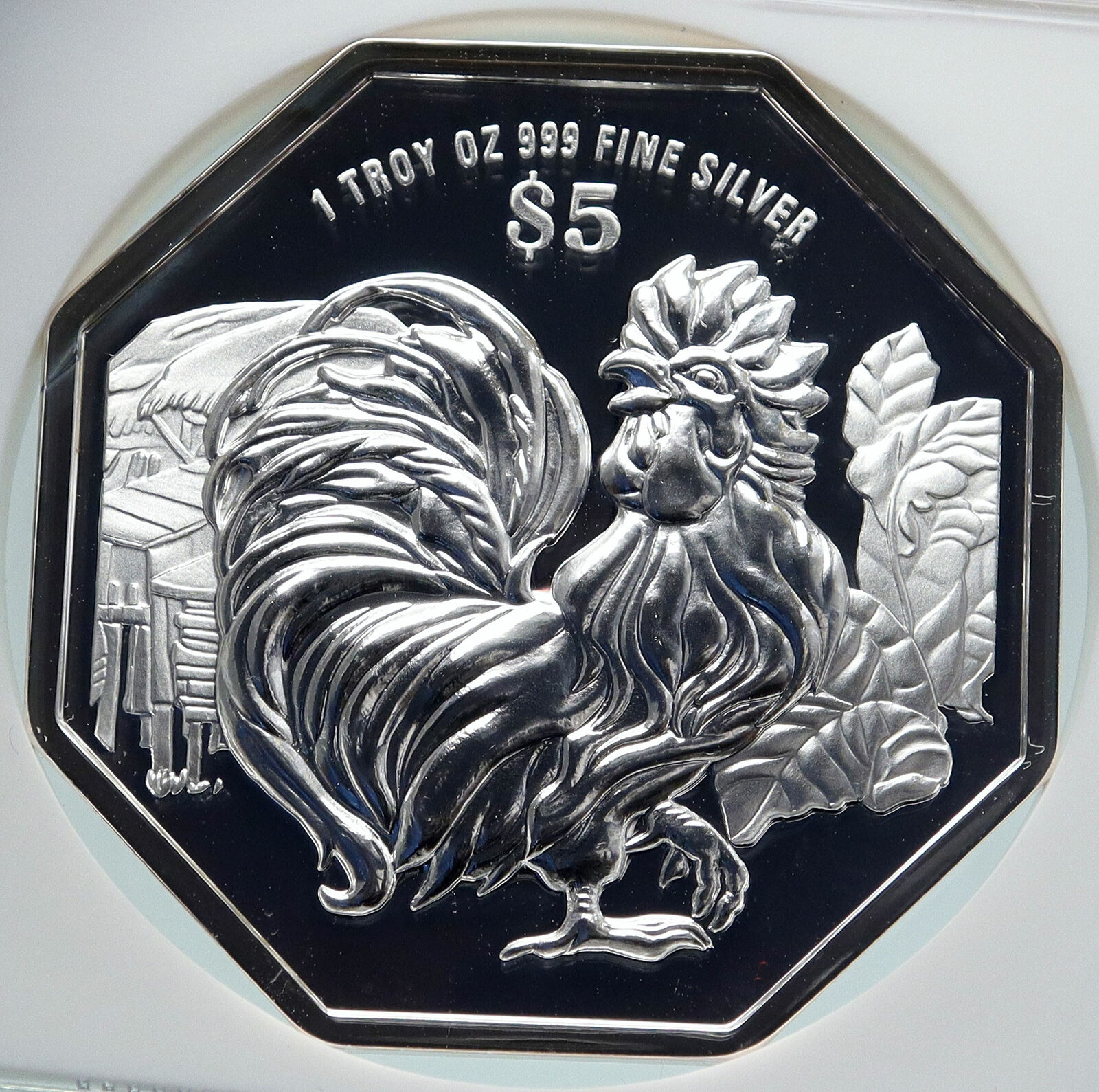 2017 SINGAPORE Lunar Series ASTROLOGY Rooster Proof Silver $5 Coin NGC i86642