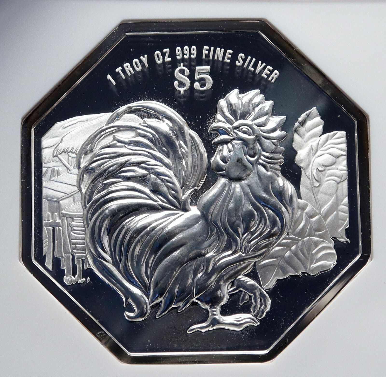 2017 SINGAPORE Lunar Series ASTROLOGY Rooster Proof Silver $5 Coin NGC i86643