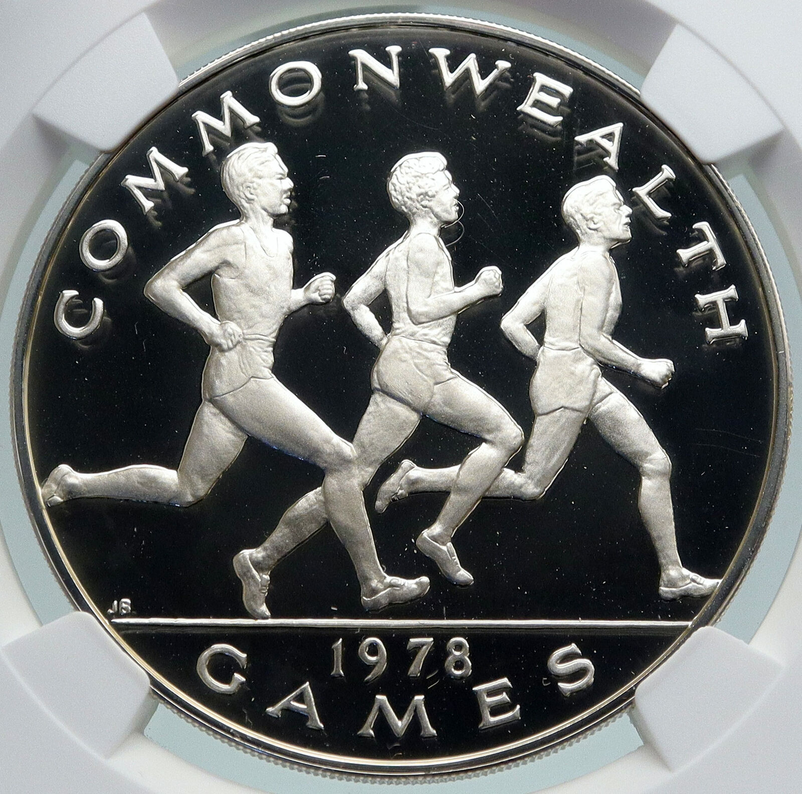 1978 SAMOA UK British COMMONWEALTH GAMES Old Proof Silver Tala Coin NGC i87426