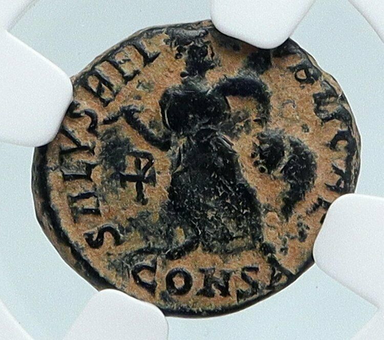 THEODOSIUS I the GREAT Authentic Ancient CHRISTIAN 388AD Roman Coin NGC i89508