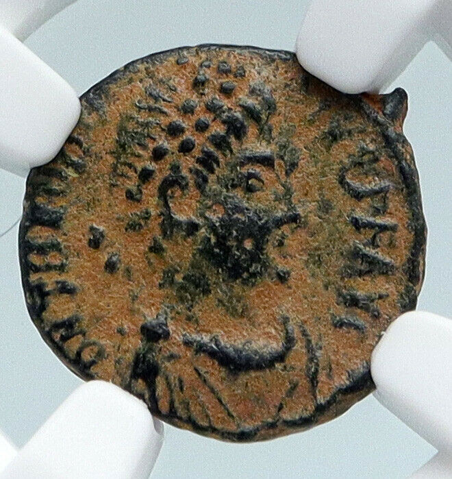 THEODOSIUS I the GREAT Authentic Ancient CHRISTIAN 388AD Roman Coin NGC i89511