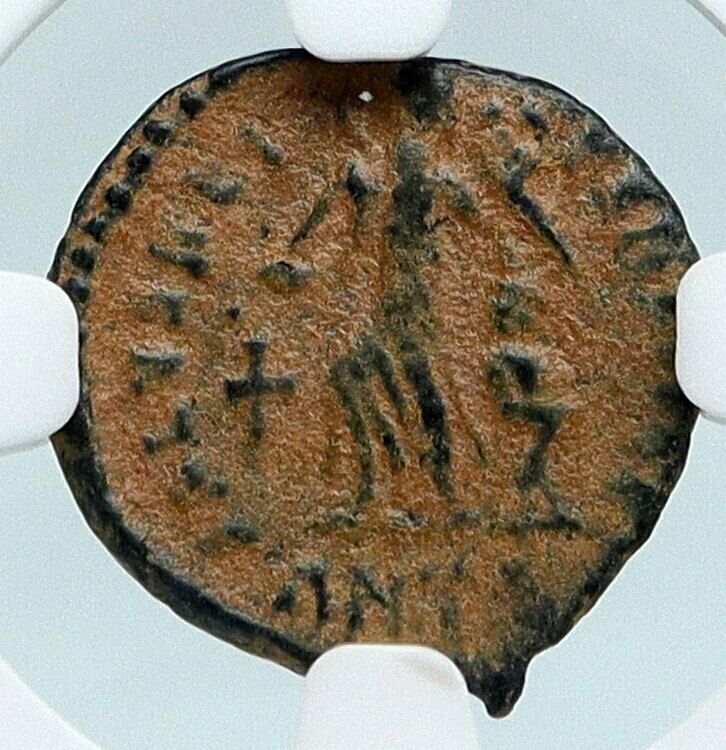 THEODOSIUS I the GREAT Authentic Ancient CHRISTIAN 388AD Roman Coin NGC i89511