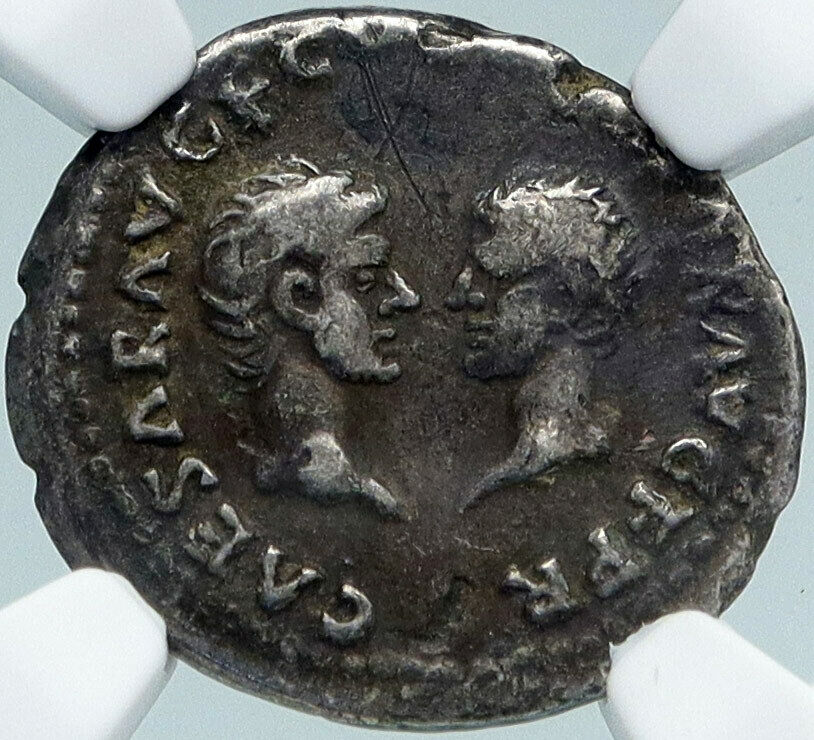 VESPASIAN Dynastic TITUS DOMITIAN Ancient 70AD Rome Silver Roman Coin NGC i88364