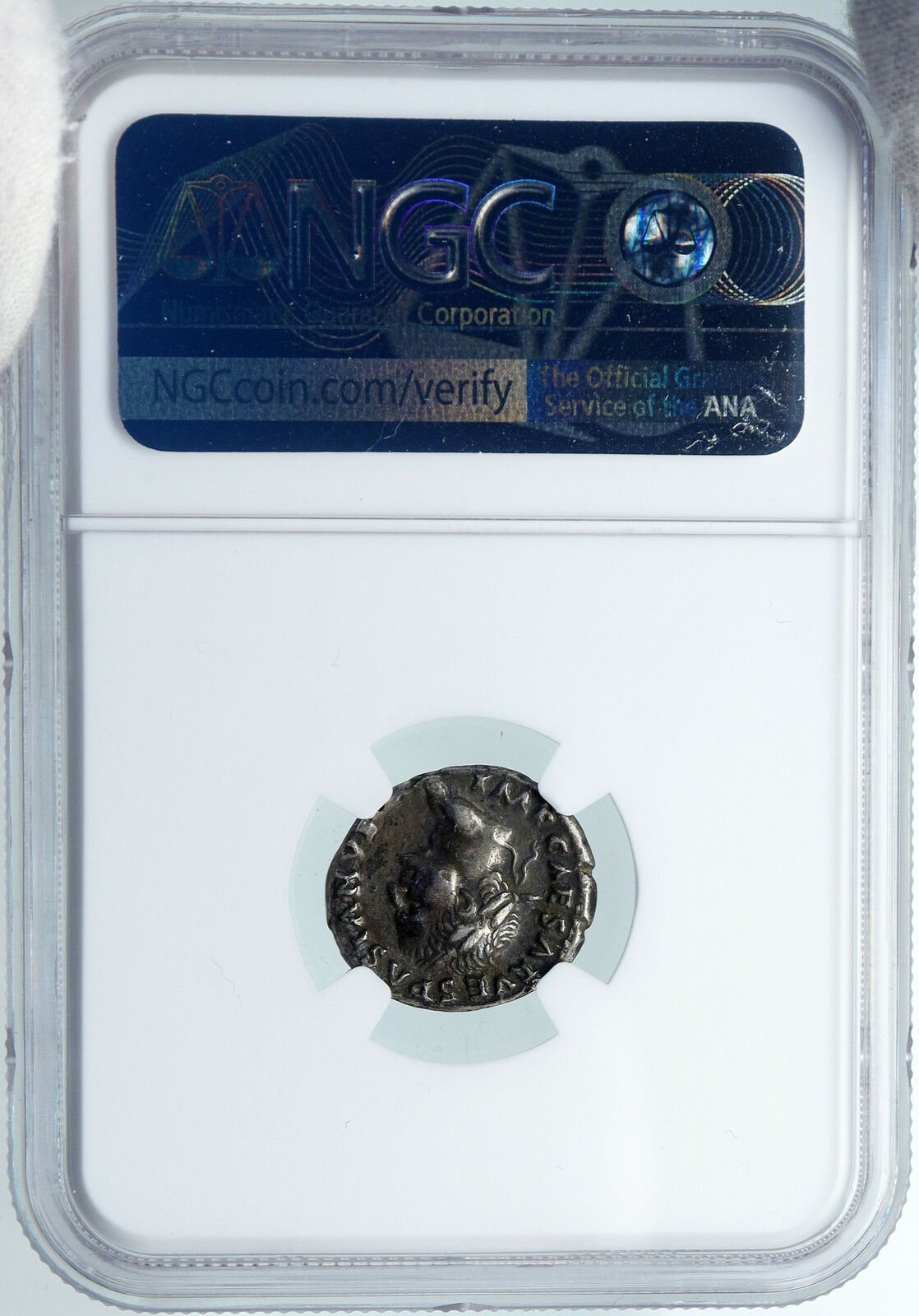 VESPASIAN Dynastic TITUS DOMITIAN Ancient 70AD Rome Silver Roman Coin NGC i88364