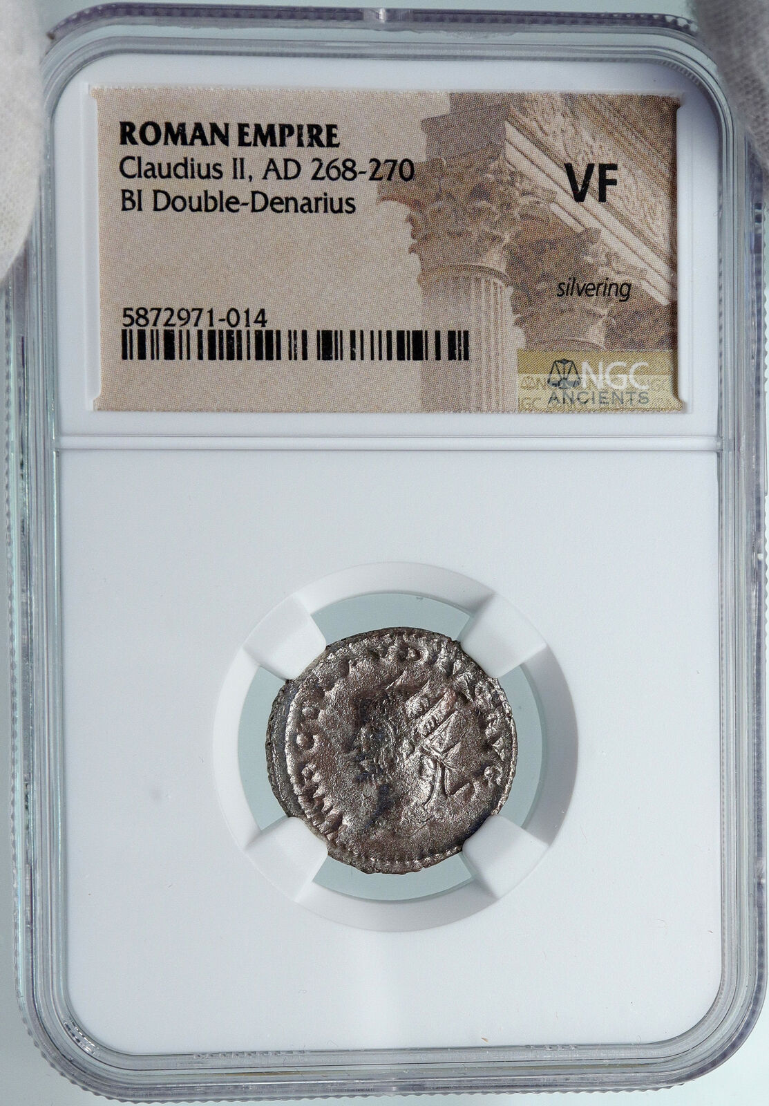 CLAUDIUS II Gothicus Authentic Ancient 268AD Roman Coin NEPTUNE NGC i88361