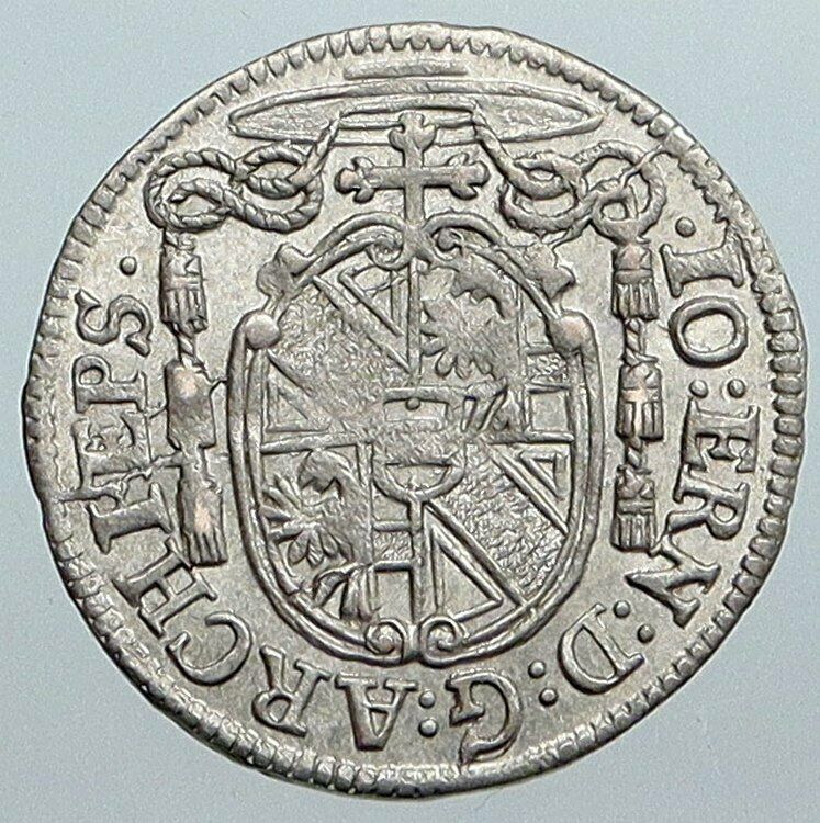 1697 AUSTRIA Bisphoric SALZBURG Johann Ernst von Thun Silver Kreuzer Coin i89044