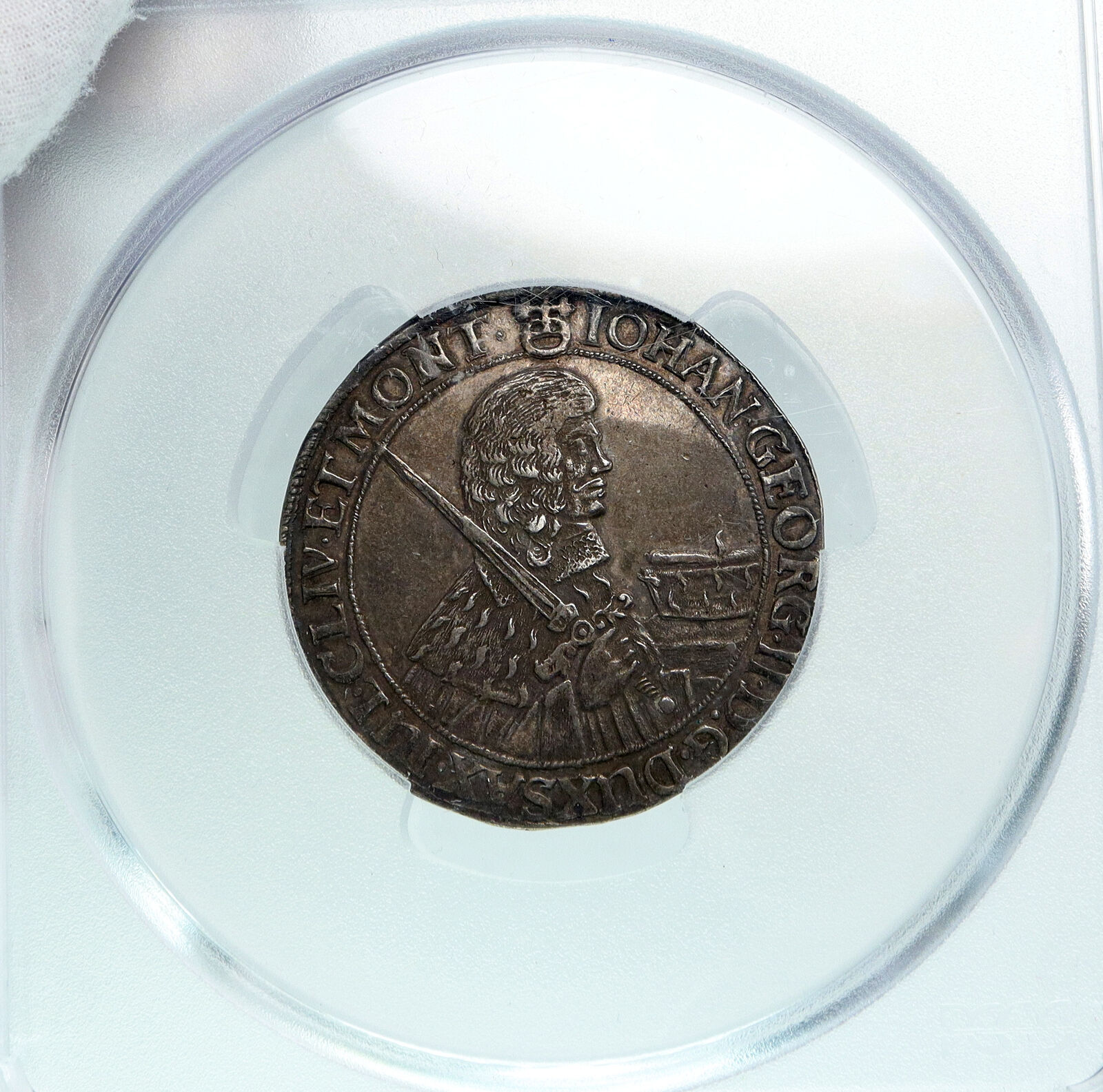 1662 GERMANY German States SAXONY KING JOHANN II Silver Thaler Coin PCGS i90005