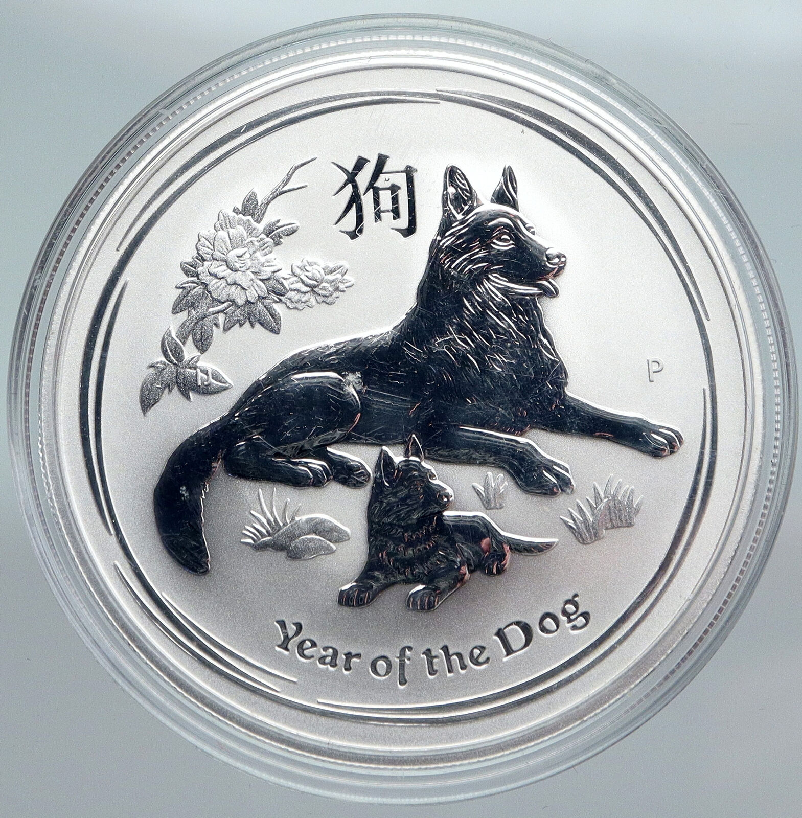 2018 AUSTRALIA Year of Dog CHINESE Zodiac OLD Proof Silver Dollar Coin i89925