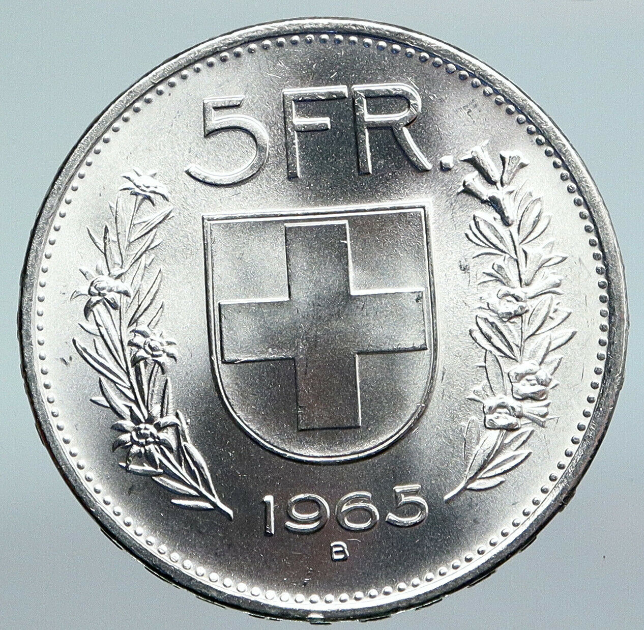 1965 Switzerland Founding HERO WILLIAM TELL 5 Francs Silver Swiss Coin i89948