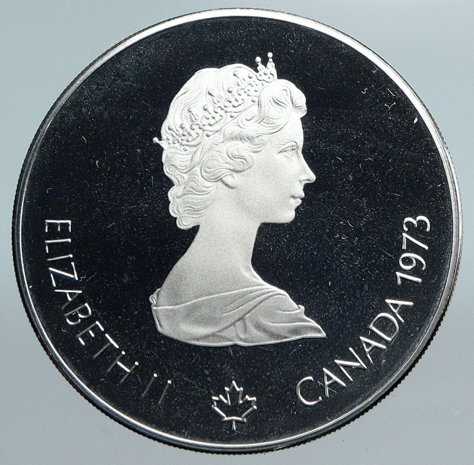 1973 CANADA UK Elizabeth II Olympics Montreal Sailing Proof Silver 5 Coin i89982