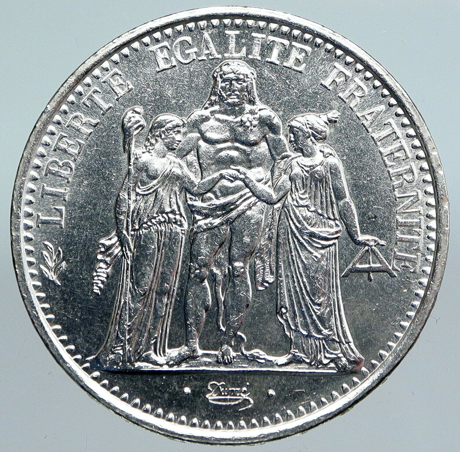 1968 FRANCE Large HERCULES Motto VINTAGE Old Silver 10 FRANCS French Coin i90027