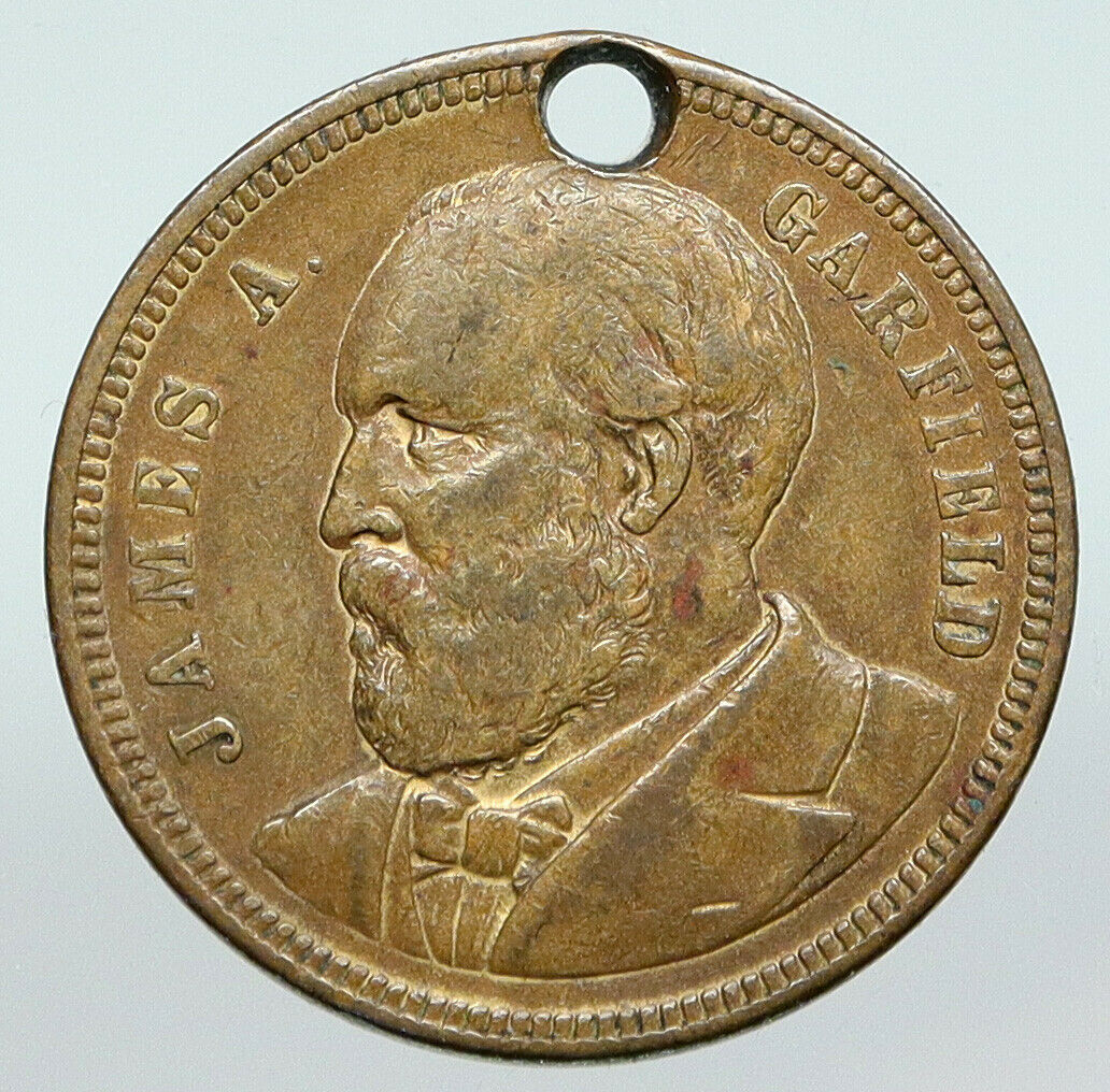 UNITED STATES USA President JAMES A. GARFIELD Campaign Trade Token Medal i90605