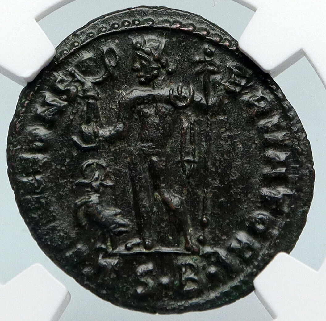 CONSTANTINE I the GREAT 316AD Thessalonica Ancient Roman NUMMUS Coin NGC i89745