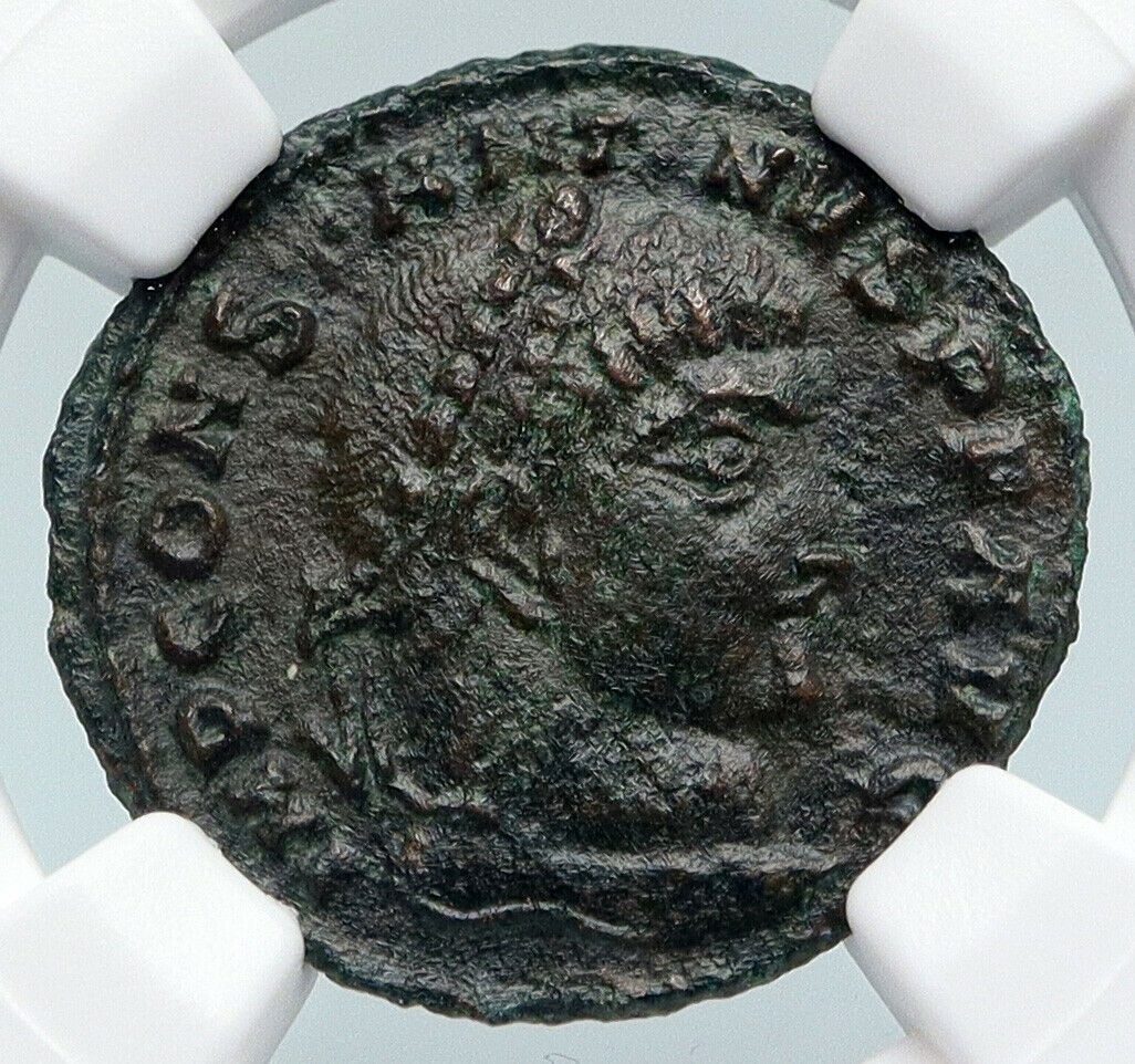 CONSTANTINE I the GREAT 316AD Thessalonica Ancient Roman NUMMUS Coin NGC i89744