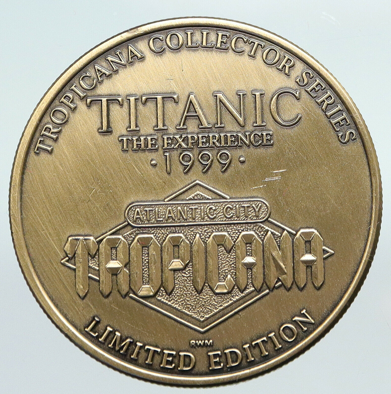 1999 United States Atlantic City NJ TROPICANA Titanic Maiden Voyage Medal i90757