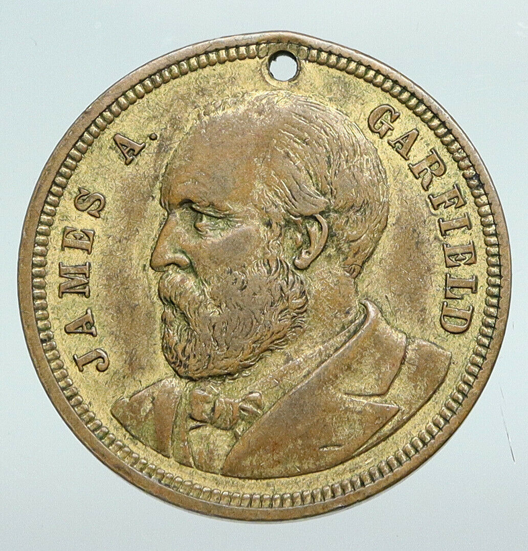 UNITED STATES USA President JAMES A. GARFIELD Campaign Trade Token Medal i90756