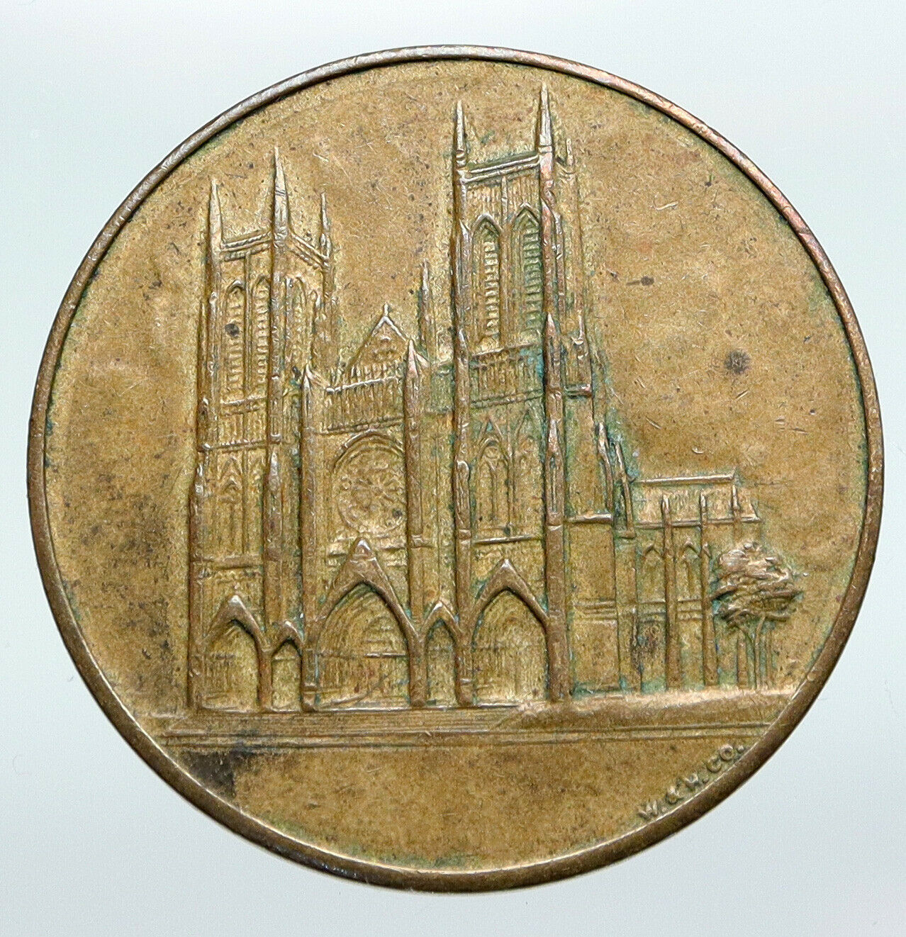 1883 USA Church of Saint John the Divine OLD VINTAGE ANTIQUE Token Medal i90718