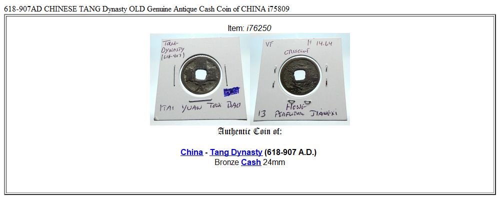 618-907AD CHINESE TANG Dynasty OLD Genuine Antique Cash Coin of CHINA i76250